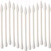 Pointed Cotton Swabs, 800 Pieces Precision Tips Cotton Swabs Round Head Cotton Buds with Paper Stick for Makeup Cleaning (4 Packs, 200 Pcs, 1 Pack)