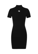 Alexanderwang.t Logo Knitted Mini Dress - Black - M M
