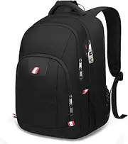 Epzia Anti-Theft Laptop Backpack for Men & Women - 15" Business Travel Backpack with USB Charging Port, Water Resistant Work Backpack, Airline Approved Carry Onportable computer backpacks - Black