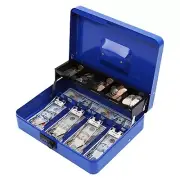 xydled Metal Cash Box, Cash Box with Money Tray and Combination Lock, Storage...