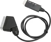 SCART HD Multimedia Interface Converter Adapter for HD 1080P Sound and Video DC 5V, Portable VHS VCR DVD TV Use