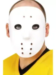 Adult Mens White Hockey Mask