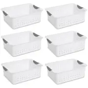 Sterilite Ultra Plastic Storage Organizer Basket with Handles