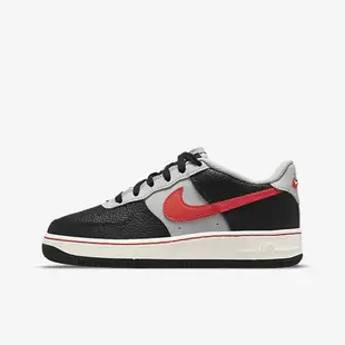 Nike AIR FORCE 1 LV8 EMB (GS) 大童休閒鞋-黑紅-DJ9993001