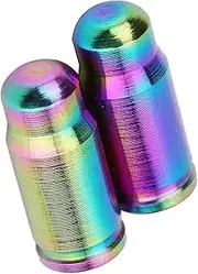 Titanium Alloy Bike Valve Cap Gas Nozzle Valve Cap Accessories for Mountain Road Bike Inner Tube (Colorful)