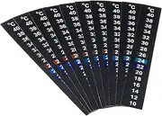 uxcell Aquarium Thermometer Sticker, 10Pcs Fish Tank Thermometer Stick On Betta Fish Tank Digital Water Temperature Strips Adhesive for Terrarium Tank Brewing Wine, 10-40℃