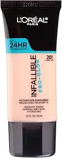 [L'Oreal Paris] Infallible Pro Glow Foundation 201 Classic Ivory 30ml