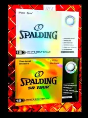 Bundle of 24-12 Spalding SDTour & 12 Spalding pure spin soft , white golf balls