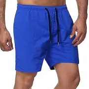 Men's Athletic Running Shorts 2025 Summer Lightweight Drawstring Shorts Workout Gym Sports Shorts with Pockets