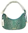 BRAHMIN Small Bekka MINERAL BLUE Melbourne Leather Handbag Purse Croc NWT