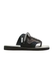 panelled lace-up flip flops 45,41 black