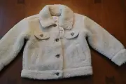 Baby Gap off white Ivory Wheat Lined Sherpa Jacket - Toddler Unisex Size 3T NWT