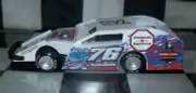 WHITE #76 1/32 PULL BACK DIRT OPEN WHEEL MODIFIED DIECAST CAR
