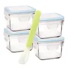5pc Glasslock Baby Tempered Glass Food Storage Containers w/ Spoon Set Clear