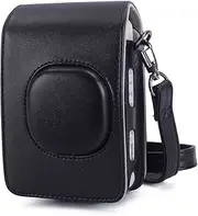 Phetium Protective Case Compatible with Instax Mini Liplay Hybrid Instant Camera and Printer, Soft PU Leather Bag with Removable/Adjustable Shoulder Strap (Black)