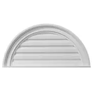 Ekena Millwork Gable Louver Vent 24" x 12" Weather Resistant Polyurethane Primed