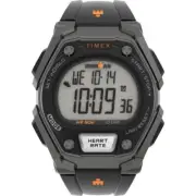 Timex TW5M49400, Heart Rate Ironman Watch, 50 Meter WR, Black Resin Strap, NEW