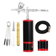 Cordless Mini Air Brush Compressor Kit Gravity Feed Double Action Airbrush Pen
