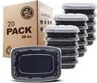 Meal Prep Container 1 Compartment - 20Pack Extra-Thick Food Storage Containers