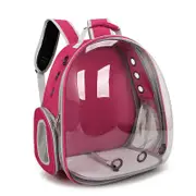 GGP Rose Red Pet Carrier Backpack With Transparent Window 33*18*42Cm