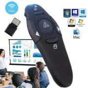 Wireless USB Presenter PowerPoint Pointer Clicker Pen Laser PPT Remote Control