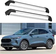 TINIANHHCT Cross Bars Lockable Fits for Ford Escape 2020-2025 with Flush Side Rails Roof Rack Cargo Luggage Carrier, Black+Silver