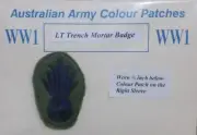 AIF WW1 LIGHT TRENCH MORTAR PATCH - AUSTRALIAN ARMY GREAT WAR REPRODUCTION
