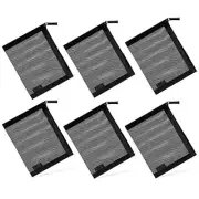EASYFUN Small Zipper Pouch，6 Pieces Mini Mesh Pouch Coin Purse Dark Black