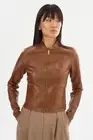 Lamarque Chapin Genuine Leather Reversible Bomber Jacket Size M Retail $595