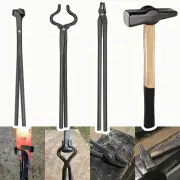 Knife Making Tongs Set & Blacksmiths’ Hammer Blacksmith Vise Tools Anvil Hammer