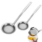 Soup Strainer with Handle Sieve Fine Mesh Colander Stainless Steel Spoon Set