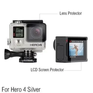 yvy 新莊~GOPRO HERO4 silver 銀版 螢幕 防水殼 保護貼 保貼 貼膜