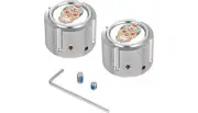 FIGURATI DESIGNS FD30-FAC-SS Front Axle Nut Covers