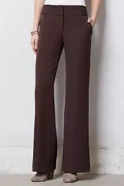 Elevenses Kirby Wide-Legs Trouser Pants Sizes 4 Brown Color NW ANTHROPOLOGIE Tag