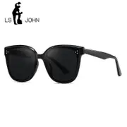 Luxury Brand Korean Sunglasses Women Monster Designer Gentle Men Trending Acetate Cateye Polarized Sun Glasses Lady Shades UV400 BLACK GRAY