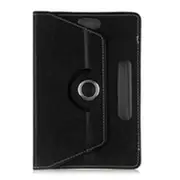 3Pcs 7 Inch Universal 360 Degree Rotating Four Hook Leather Tablet Protection Case Black_7 Inch