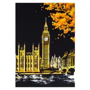 Creative DIY Scratch Bright City Night View Scraping Painting World Sightseeing Pictures as GiftsVHII