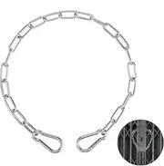 Chain, Stainless Steel Chain, Metal Chain, Security Door, Chain Lock with Mountaineering Buckles on Both Ends, Suitable for Bicycle Doors, Fences, Roller Locks, Anti-Theft Chain