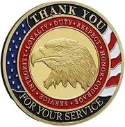 Military Challenge Coins Thank You for Your Service Veterans Gift Coins Honoring All Who Served Military Appreciation Coins