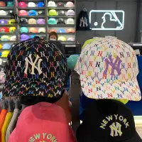 在飛比找蝦皮購物優惠-復古棒球帽女式男式 Mlb 時尚刺繡嘻哈帽 NY kpop 