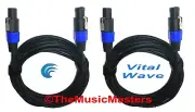 (2) 25ft 14ga Speakon Amp SPEAKER CABLE WIRE Premium Pro Audio PA DJ Cord VWLTW