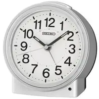 在飛比找森森購物網優惠-SEIKO 精工 靜音秒針嗶嗶聲貪睡鬧鐘/白/QHE199S