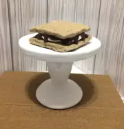 Faux Fake Marshmallow Smore Graham Cracker Chocolate S'mores Tiered Tray Decor