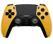 ModdedZone CAUTION YELLOW Custom UN-Modded Controller Unique Design for PS5 OEM