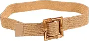 [TOVINANNA] Stylish Straw Woven Elastic Dress Belt for Women Boho Braided Design with Wooden Buckle Versatile Accessory for Casual and Formal Occasions Quality Craftsmanship