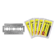 Feather Double Edge Safety Razor Blades - (50 Count) - Platinum Coated Hi-Sta...