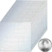 36000 Pieces Mirror Mosaic Tiles, 5 x 5 mm Self Adhesive Mirror Stickers, Real Glass Mini Square Mirrors, Disco Ball Stickers for Crafts DIY Home Decorations