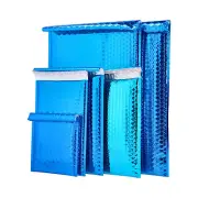 500 Pack 7"x 6.75" Glamour Metallic Blue Poly Bubble Mailers Shipping Envelope