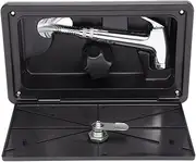 RV Shower Box, Caravan Shower Box, Exterior Shower Box Hot Cold Switch with 2 Keys Kit for Marine Boat Motorhome Caravan (Black)
