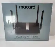 macard Dual Band WiFi-6 Router – Mesh, MU-MIMO, 5 Gigabit Ethernet Ports
